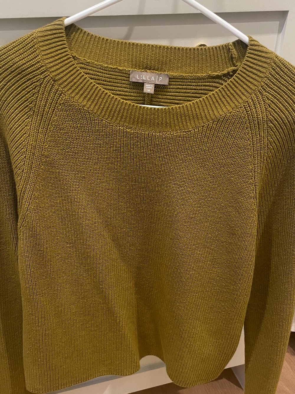 Lilla P Olive Green Crewneck Sweater